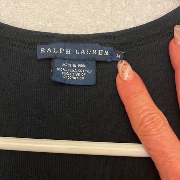 Ralph Lauren Tank Top Navy Blue sz M Modest EU Preppy Classic Simple Cute Chic - Picture 9 of 12